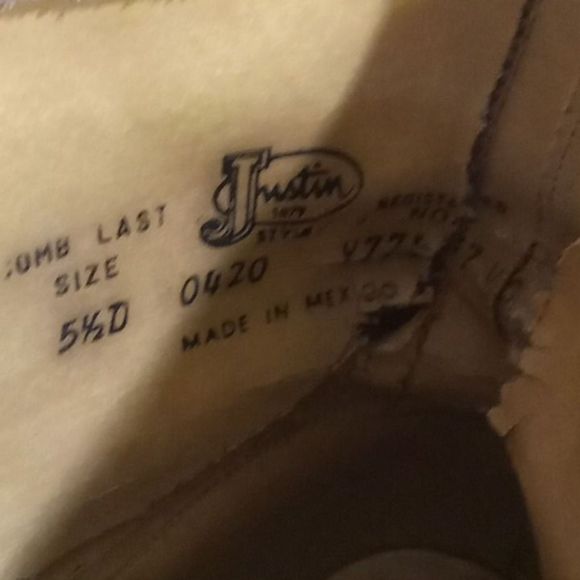 Justin‎ Western Lace Up Roper Boots Size 5.5 - Picture 7 of 8